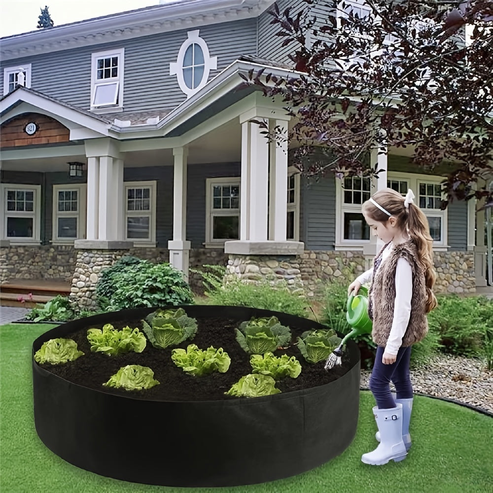 Grow Bags, Round Fabric Raised Garden Beds Planter Pots, Large Durable Breathe Cloth Planting Bed Container