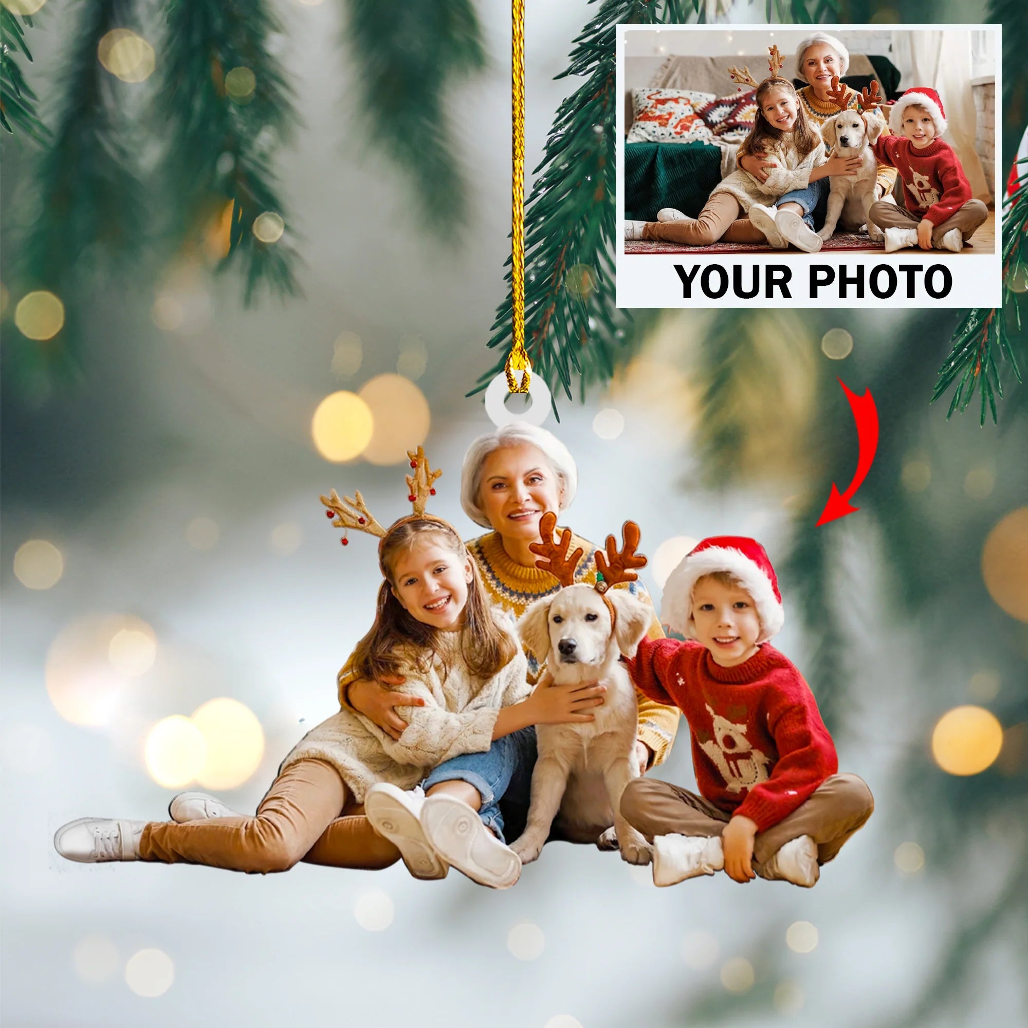 Custom Photo Ornament ,Father's Day Gift For Family