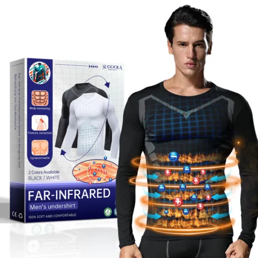 Far infrared tourmaline magnetic men's undershirt