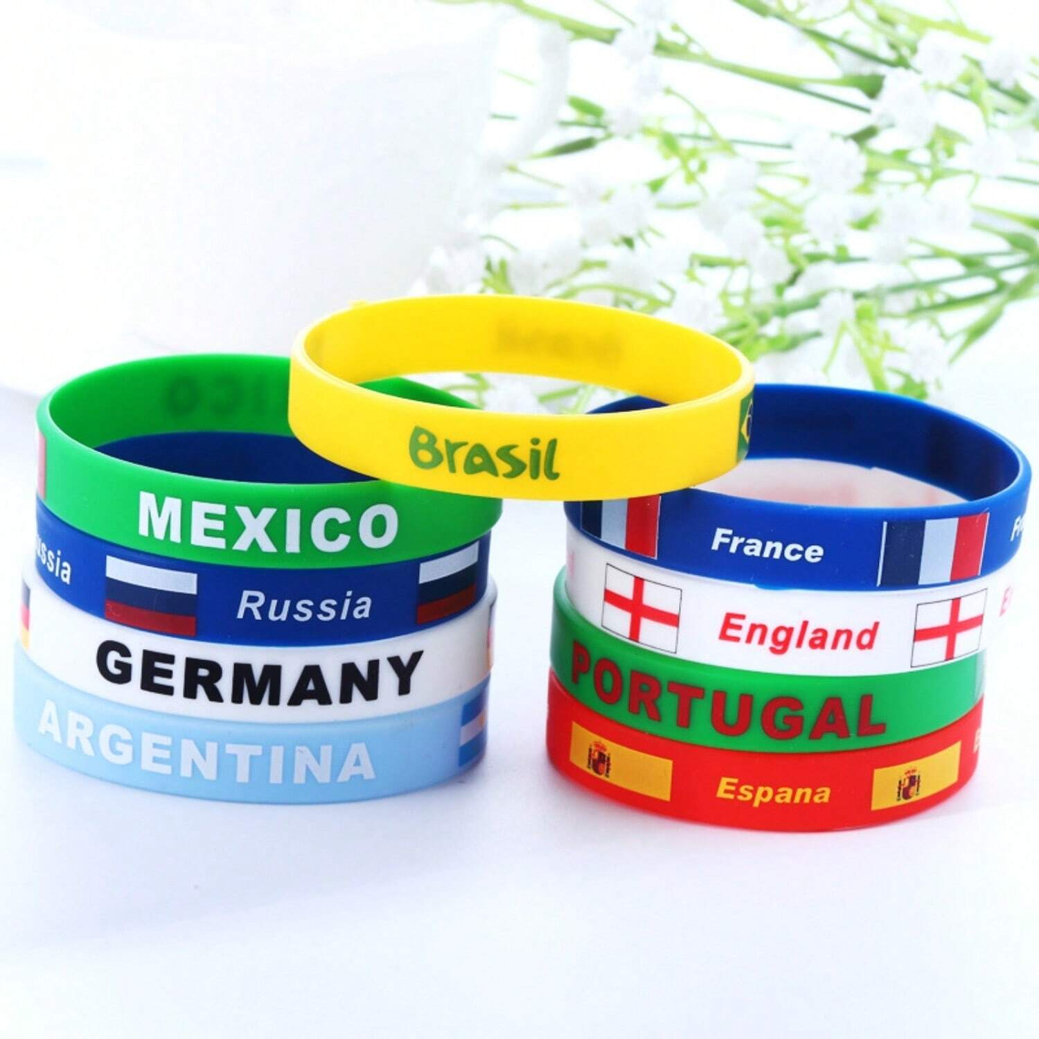 10 Pcs Silicone Bracelets For The National Team For The European Cup Olympic Games