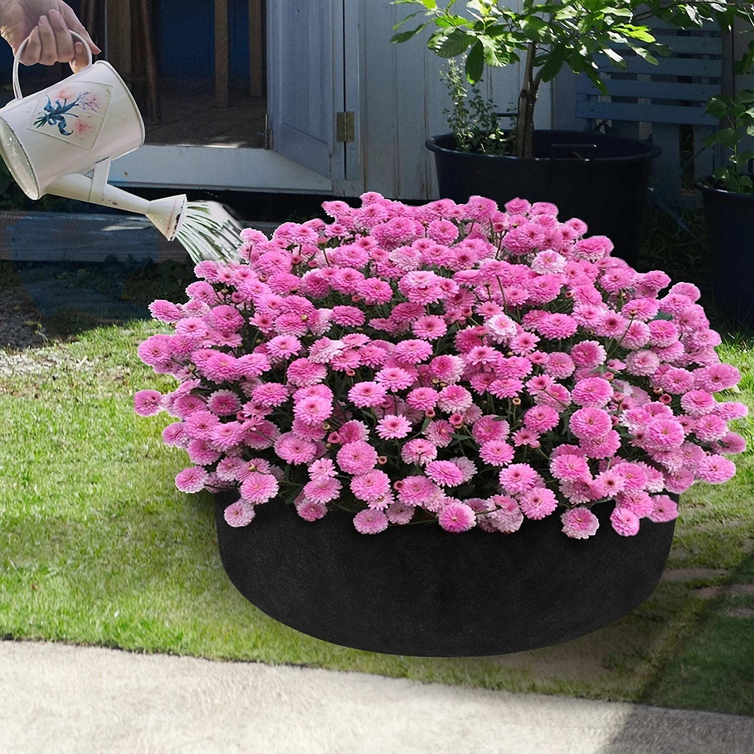 Grow Bags, Round Fabric Raised Garden Beds Planter Pots, Large Durable Breathe Cloth Planting Bed Container