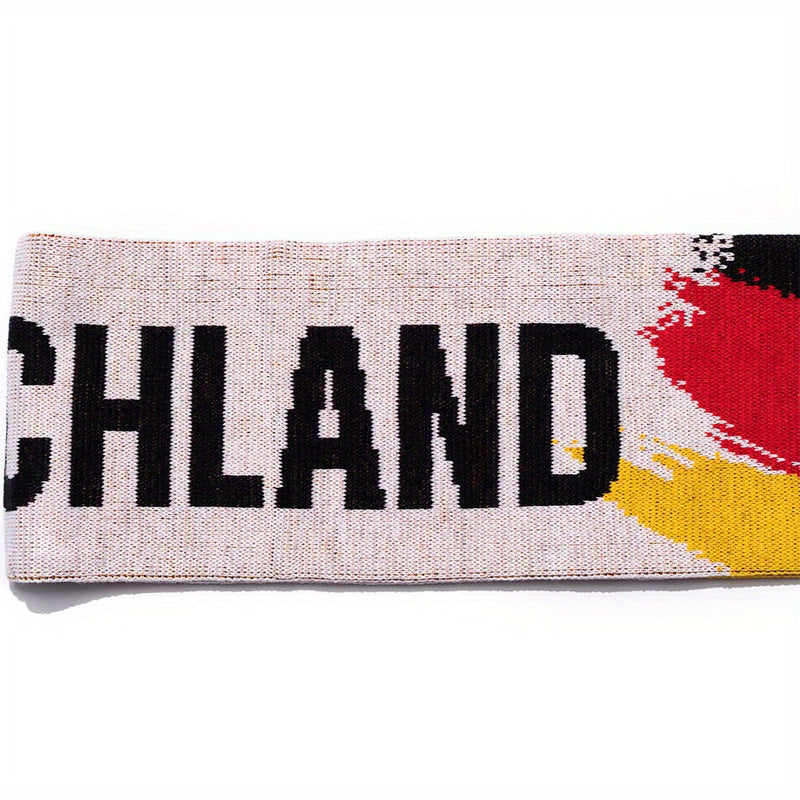 2pcs Germany Football Scarf, European Cup Woven Fan Scarf With Tassels