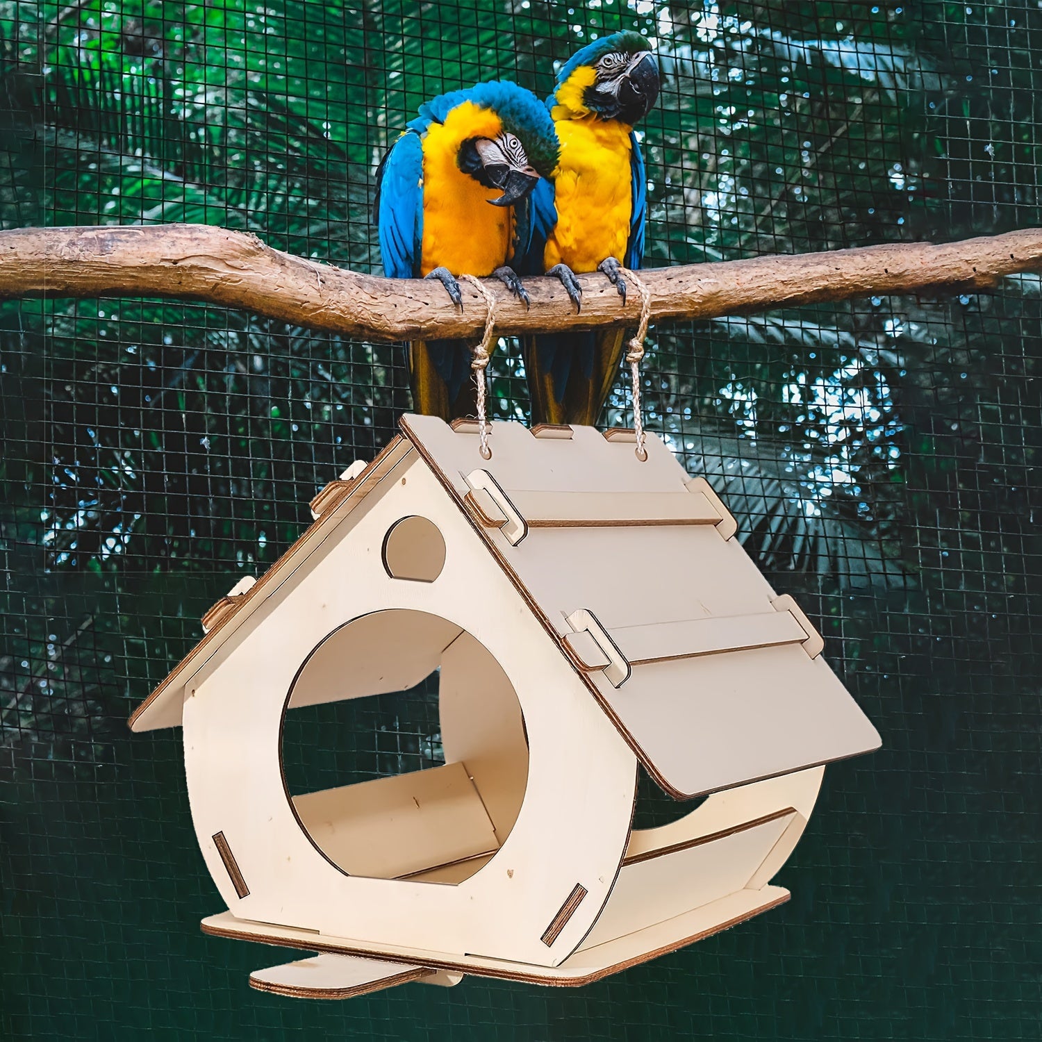 Do-it-yourself garden bird feeders, Wooden bird feeder