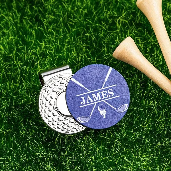 Personalized Golf Ball Marker Magnetic Hat Clip with Name