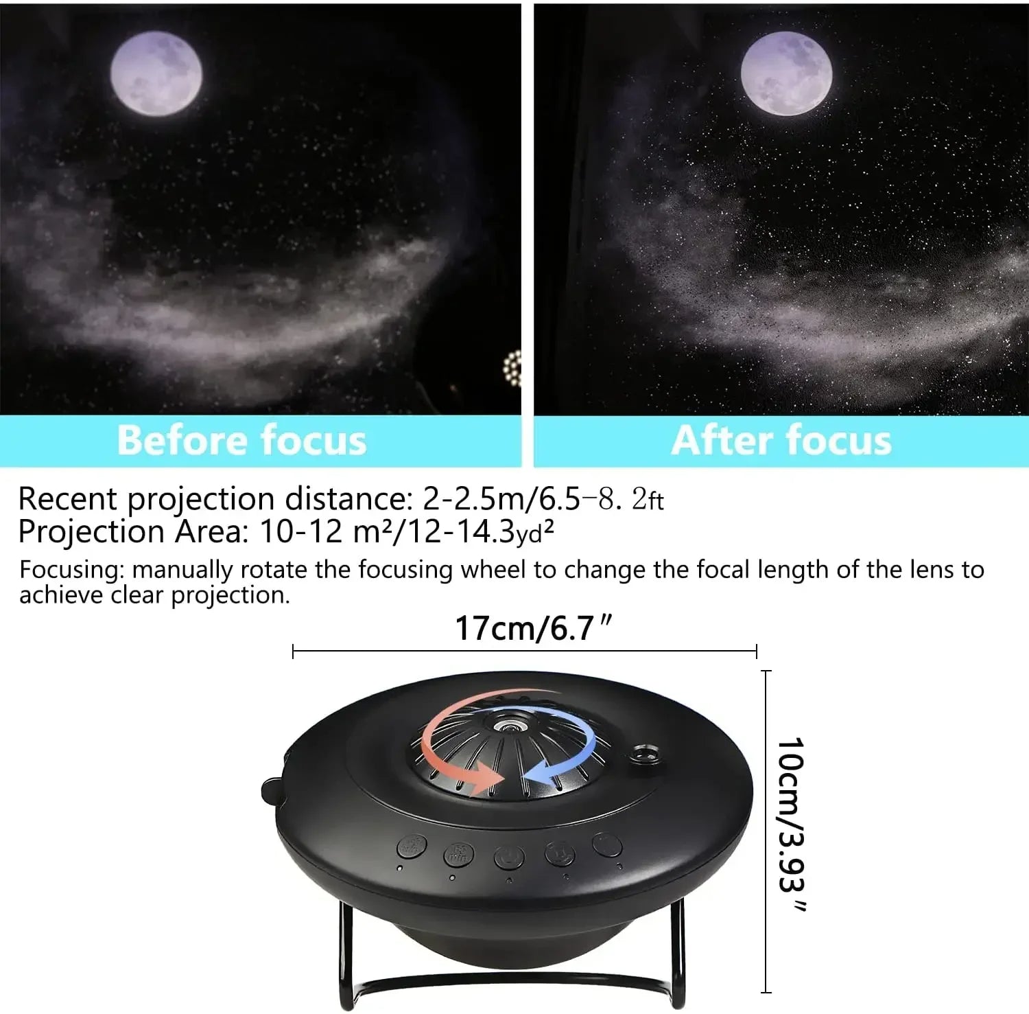 UFO LED Star Projector Night Light 8 in 1 Planetarium Projection