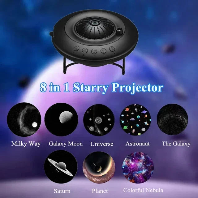 UFO LED Star Projector Night Light 8 in 1 Planetarium Projection