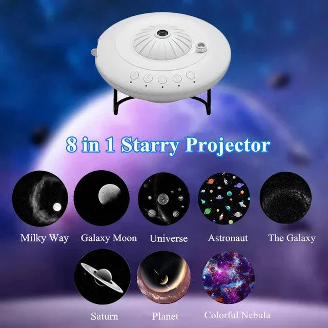 UFO LED Star Projector Night Light 8 in 1 Planetarium Projection