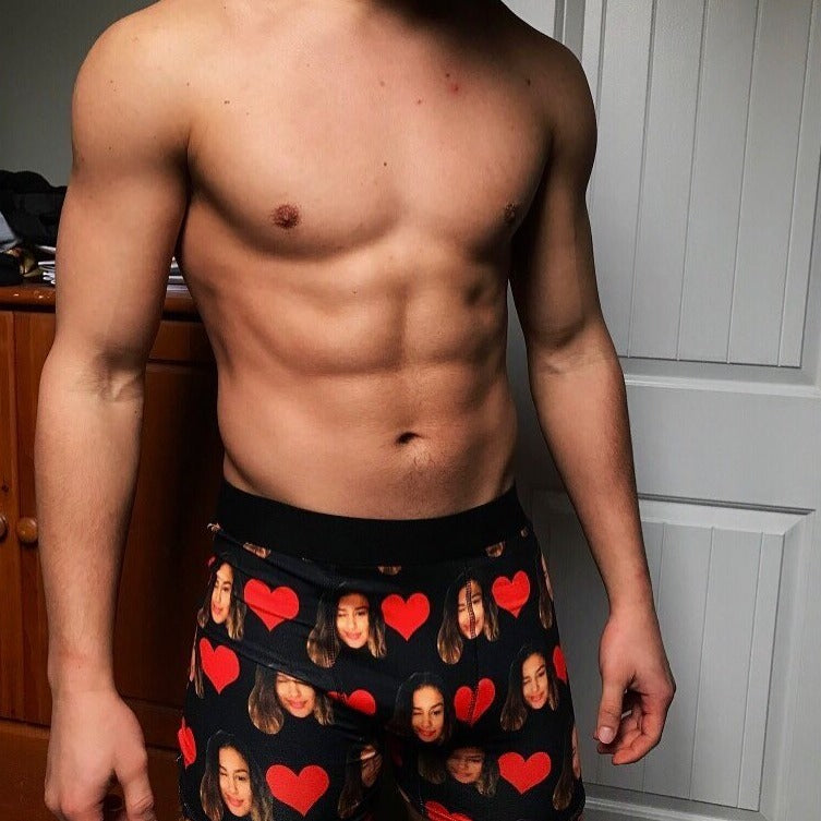 Customized Boxer Birthday Gifts for Boyfriend Heart