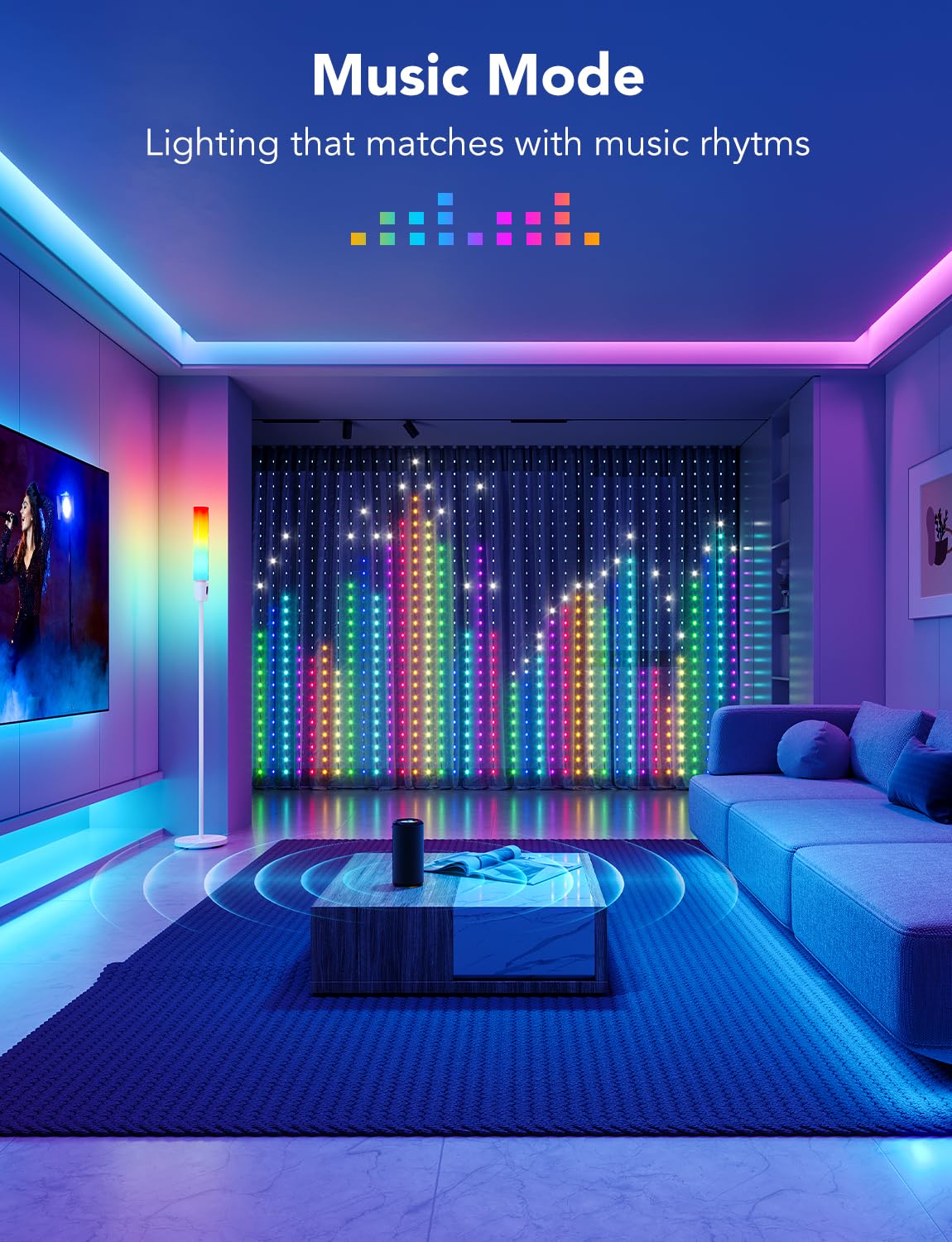 LED Smart Curtain Lights