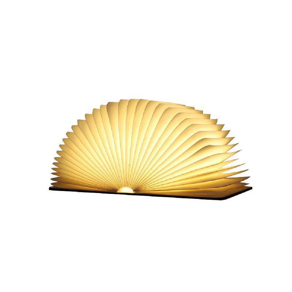 Wooden Book Light, Novel Folding Book Light, 5-Color Folding Night Light