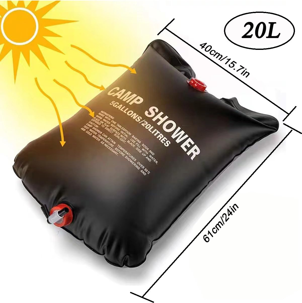 Portable Solar Shower Bag,Camping Shower Bag