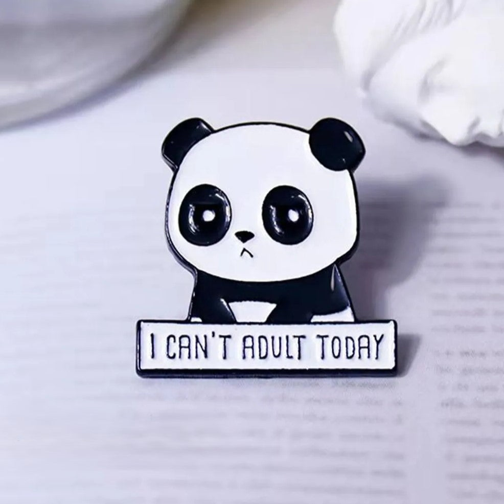 Cute Panda Cat Pattern Metal Enamel Pin for Backpack/Bag/Jacket for Men and Women, Clothing Badge Lapel Pin