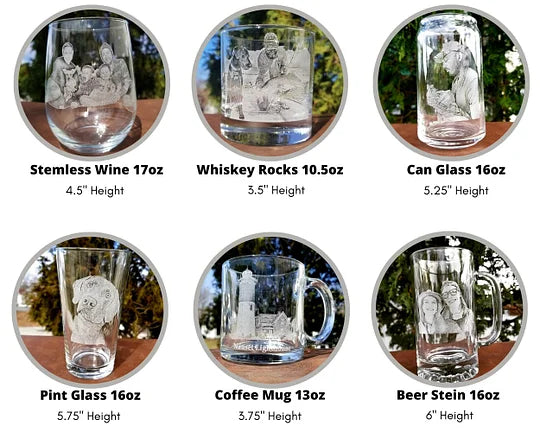 Custom Photo Promoted To Dad EST Rock Glass