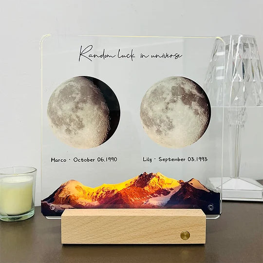 🌔Personalized Moon Phases Handwritable LED Lamp