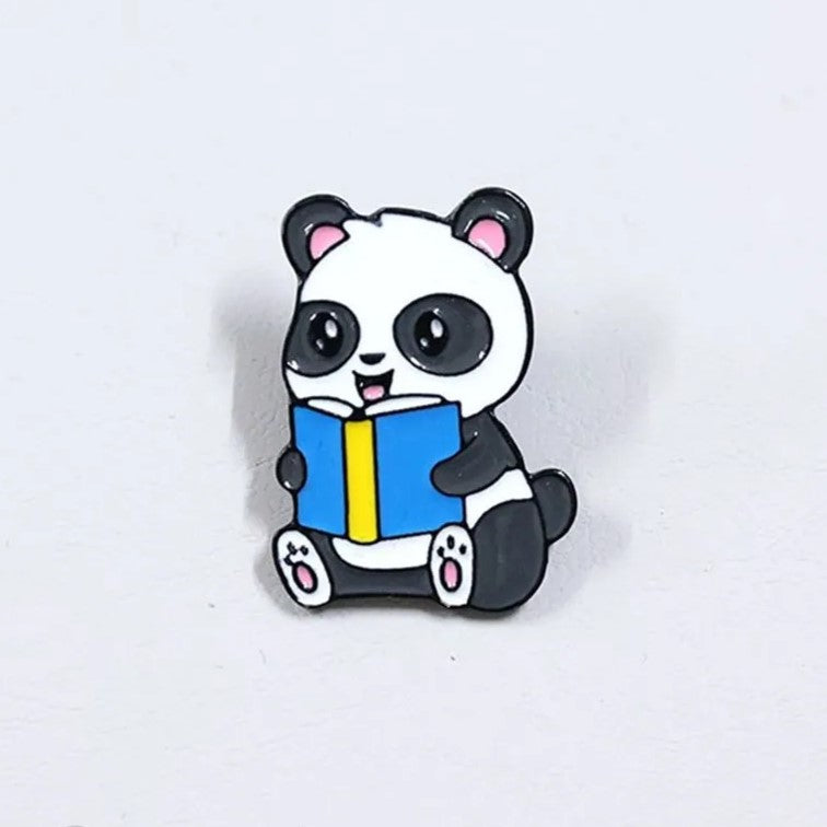 Cute Panda Cat Pattern Metal Enamel Pin for Backpack/Bag/Jacket for Men and Women, Clothing Badge Lapel Pin