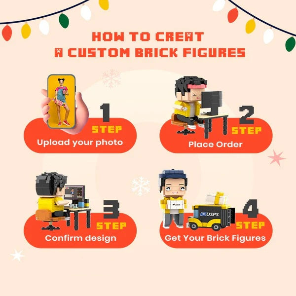 Full Body Customizable 1 Person Custom Brick Figures Small Particle Block Toy Creative Gifts for Her