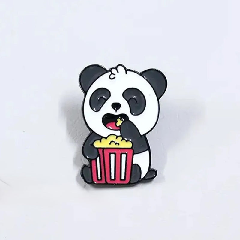 Cute Panda Cat Pattern Metal Enamel Pin for Backpack/Bag/Jacket for Men and Women, Clothing Badge Lapel Pin