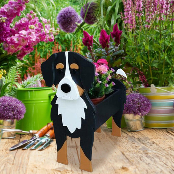 3D Bernese Mountain Dog Love Small Flower Planter