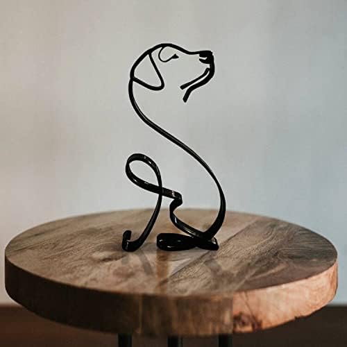 Dog Minimalist Art Wall Sculpture, Abstract Metal Dog  Art Statue