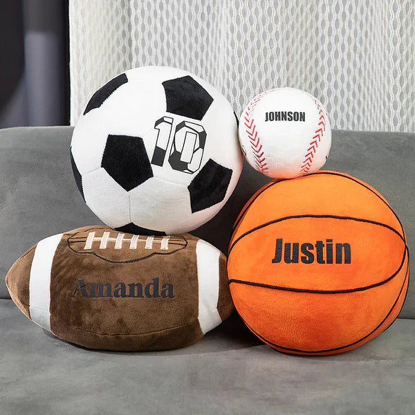 Personalized Football Basketball Soccer Baseball Sports Throw Pillow