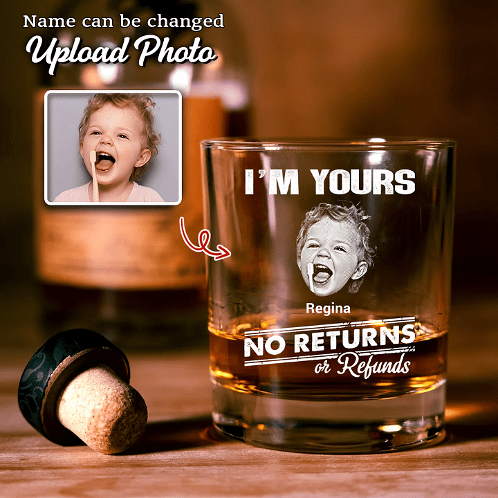 Custom Photo No Returns Or Refunds Family Rock Glass