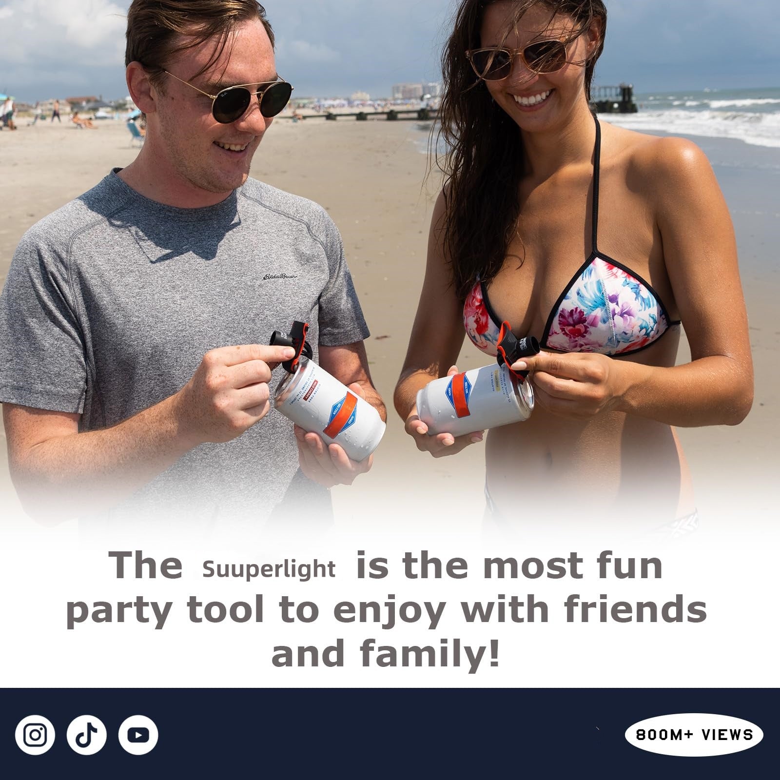 Innovative Tool with Built-in Funnel  Beach, Grad Party, College House Party, Snowboarding