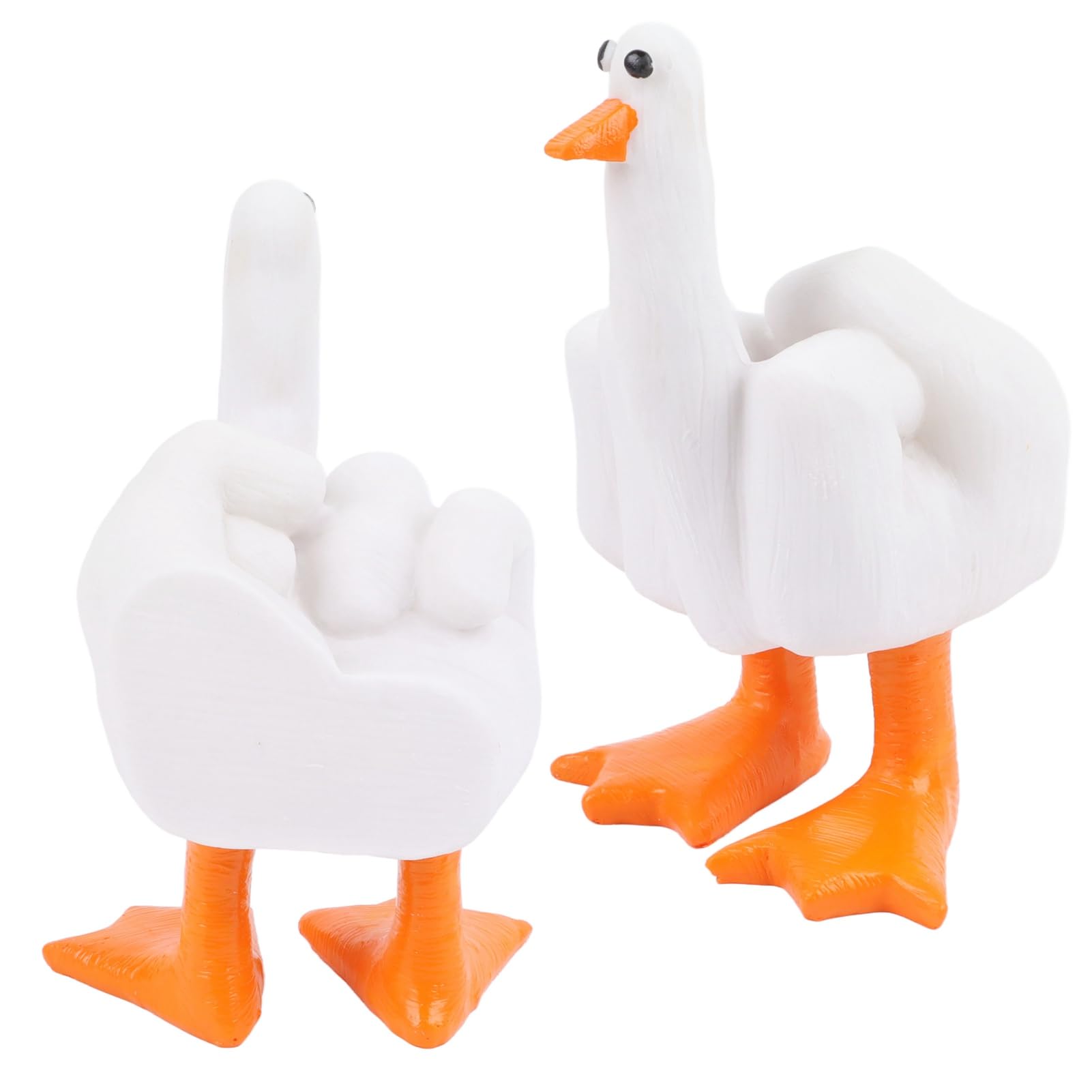 Middle Finger Duck Figurine, Funny Little Duck Craft Decoration Ornament Decor Duckling Sculpture