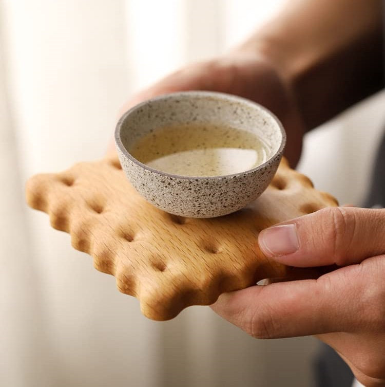 Wooden Cookie Coaster ,Creative Gifts，Coffee Insulation Pad