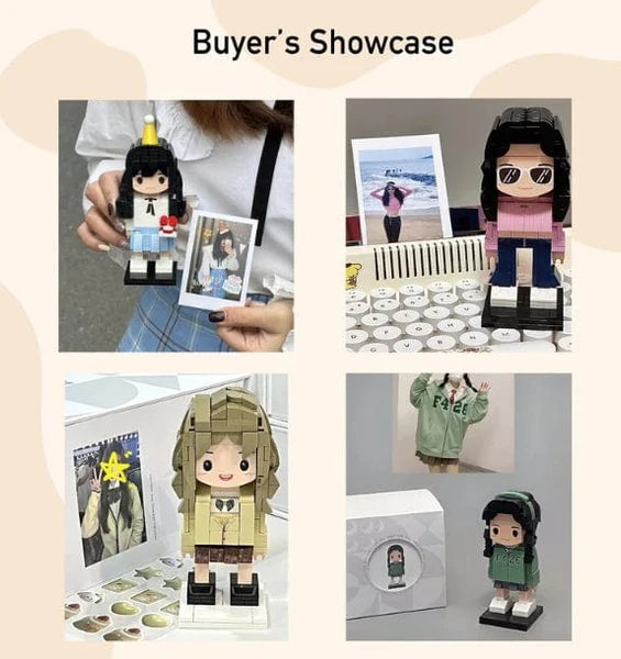 Full Body Customizable 1 Person Custom Brick Figures Small Particle Block Toy Creative Gifts for Her