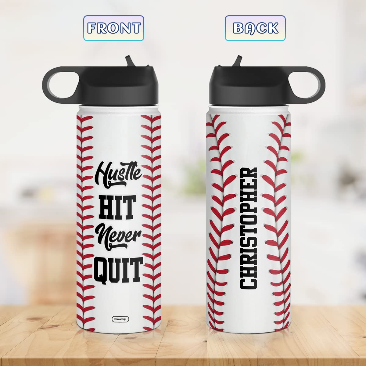 Personalized  Baseball Water Gifts  Sports Bottles Fan Coach Gifts