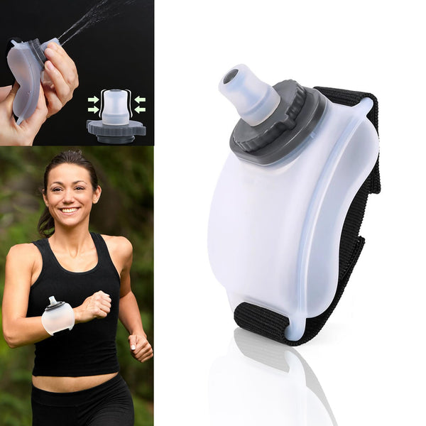 Running water bottles handheld,wearable water bottle wrist strap,200ml Leakproof