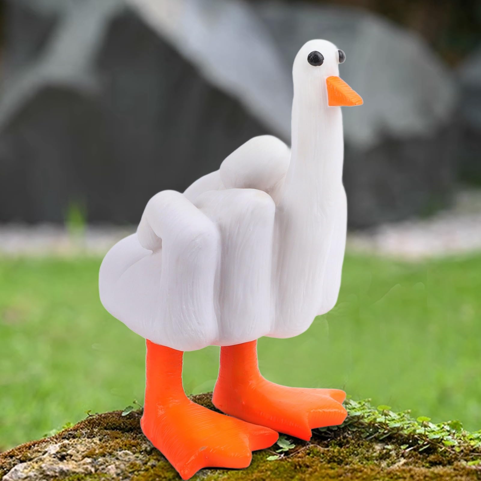 Middle Finger Duck Figurine, Funny Little Duck Craft Decoration Ornament Decor Duckling Sculpture