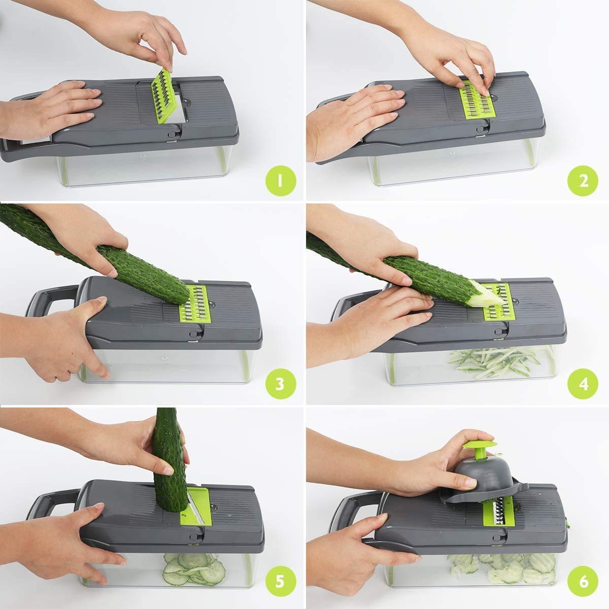 12 in 1 Vegetable Chopper, Multifunctional Mandoline Slicer Dicer Household