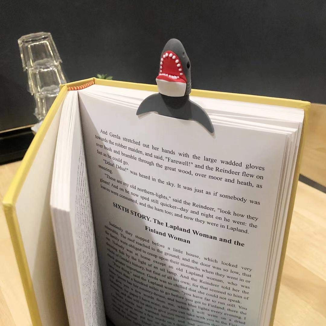 3D Giant Shark Bookmark Cool Bookmarks for Kids Boys Girls Teens Men Women