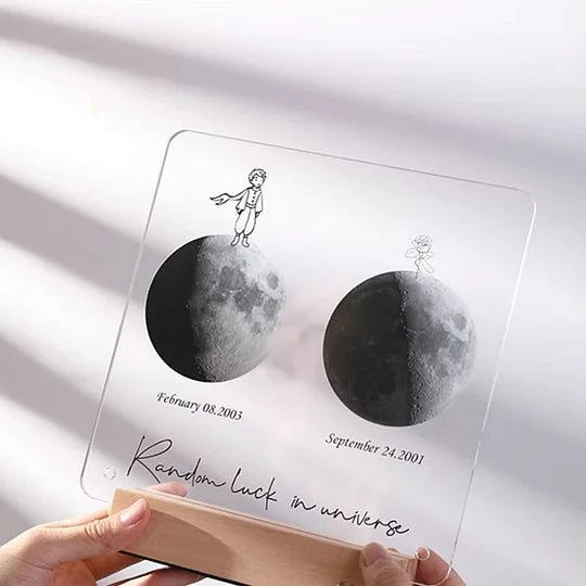 🌔Personalized Moon Phases Handwritable LED Lamp