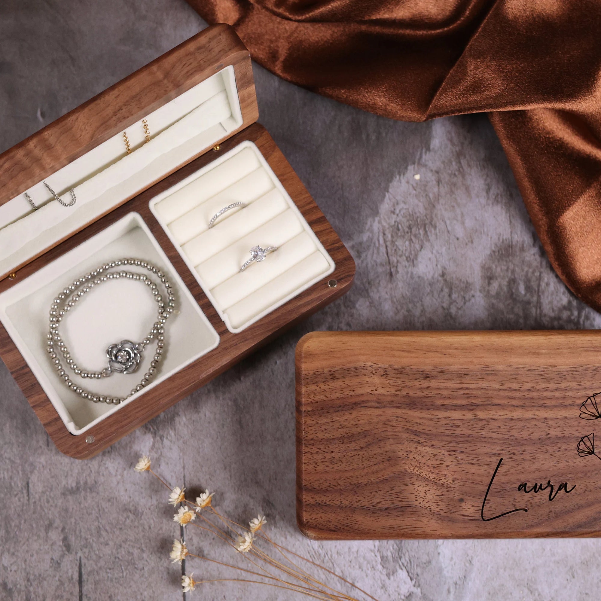 Custom Engraved Jewelry Box, Jewelry Organizer