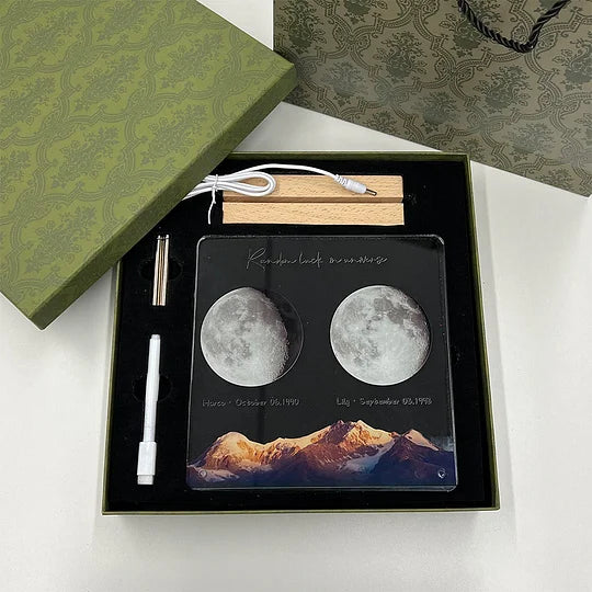 🌔Personalized Moon Phases Handwritable LED Lamp