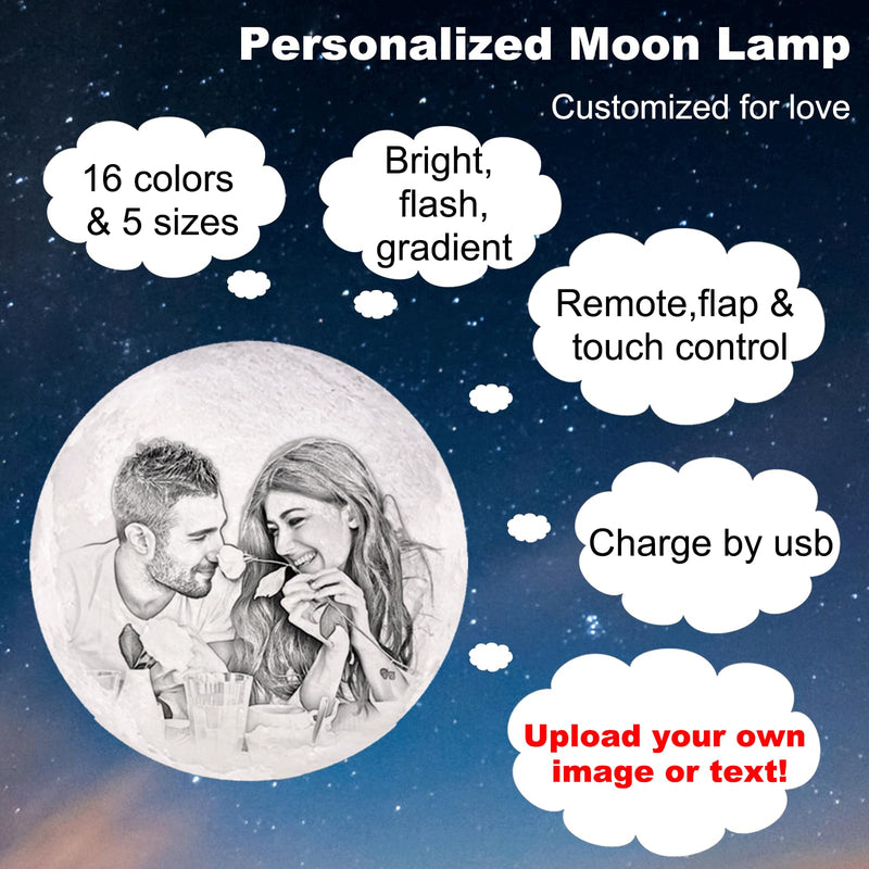 3D Printing Photo and Text Moon Lamp