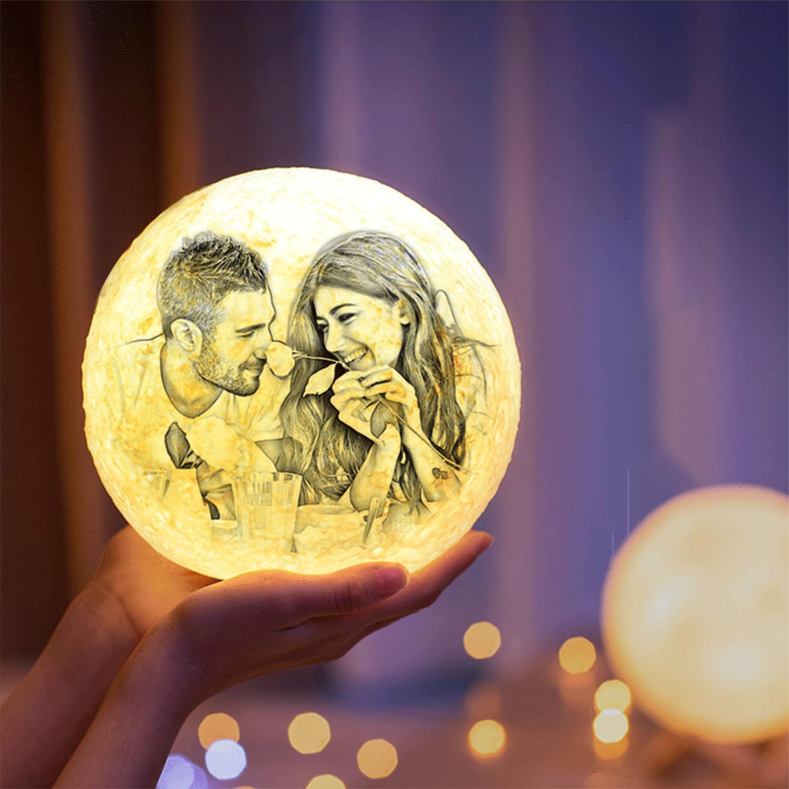 3D Printing Photo and Text Moon Lamp