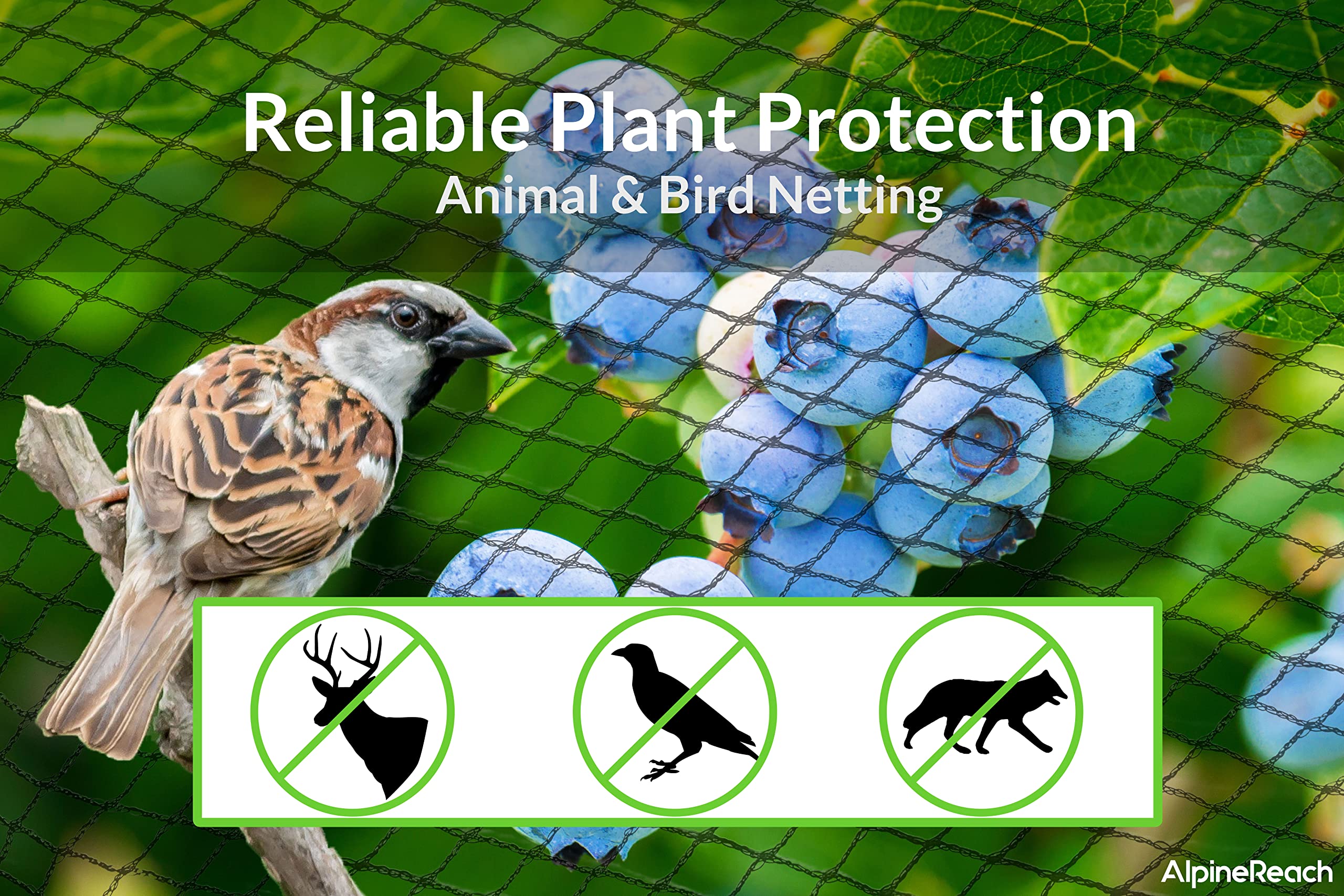 Garden Netting ，Heavy Duty Bird Net, Deer, Plant Protection