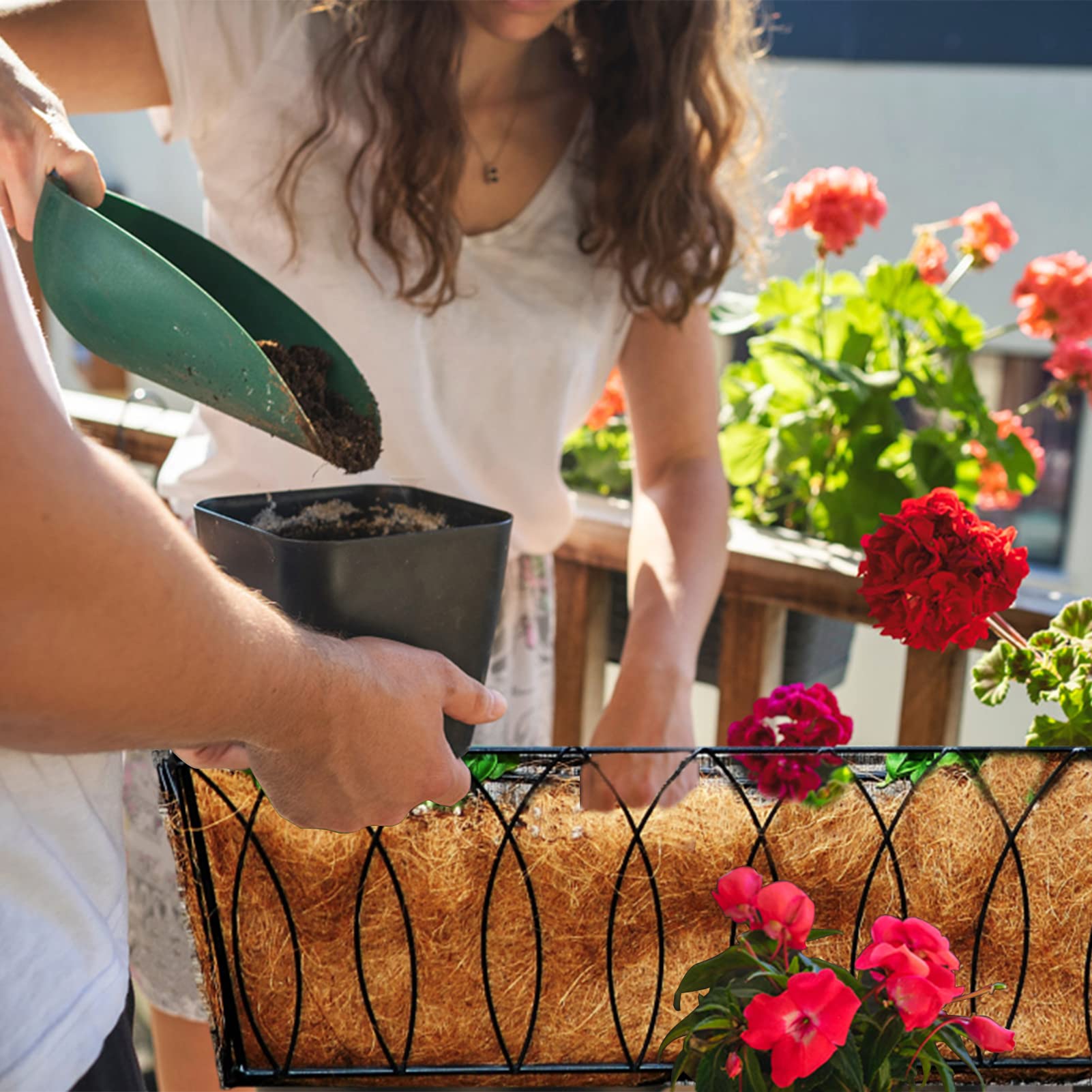 3 Pack  for Window Planter Box,100% Coconut Coir Fiber for Garden  Wall Basket, Vegetables Pot