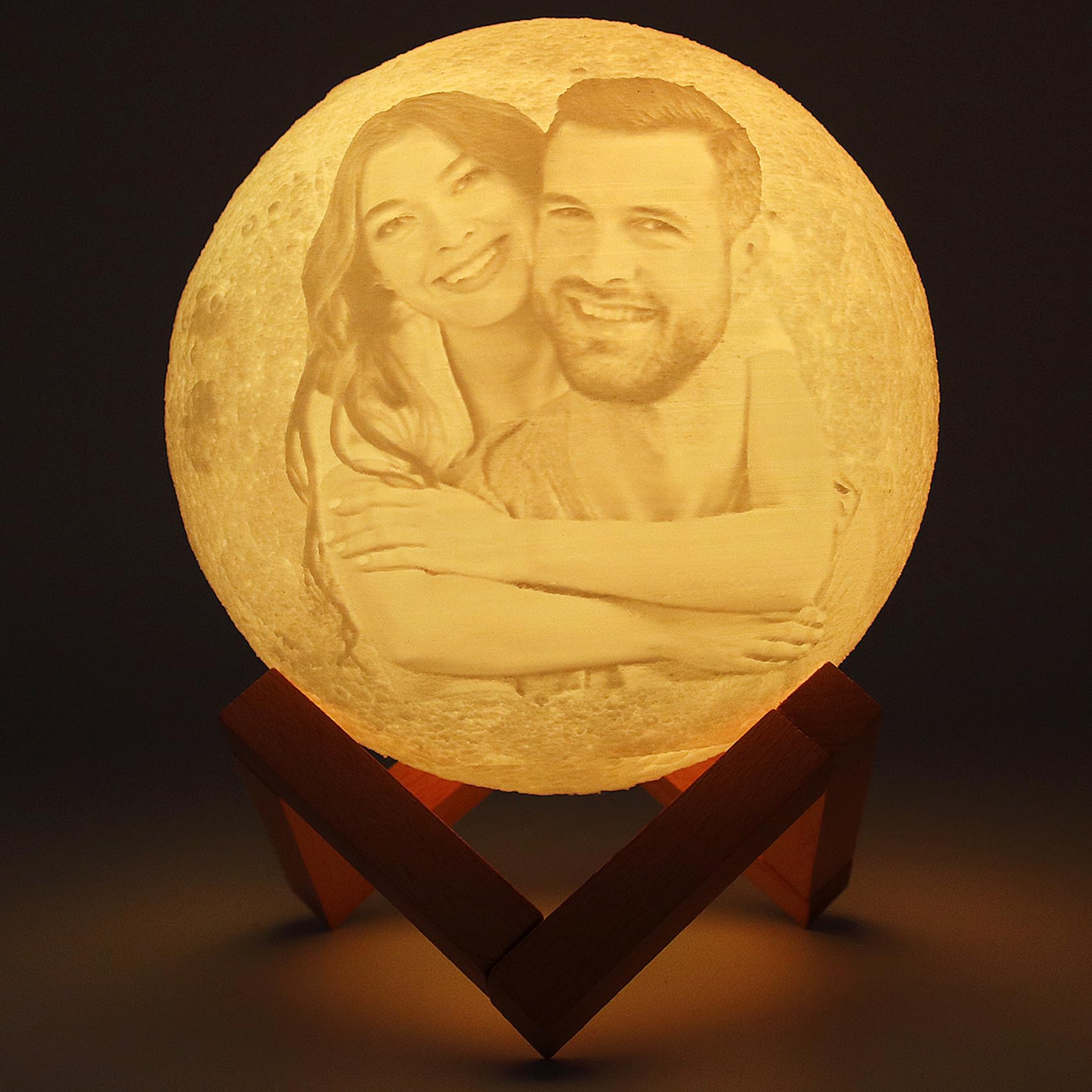 3D Printing Photo and Text Moon Lamp