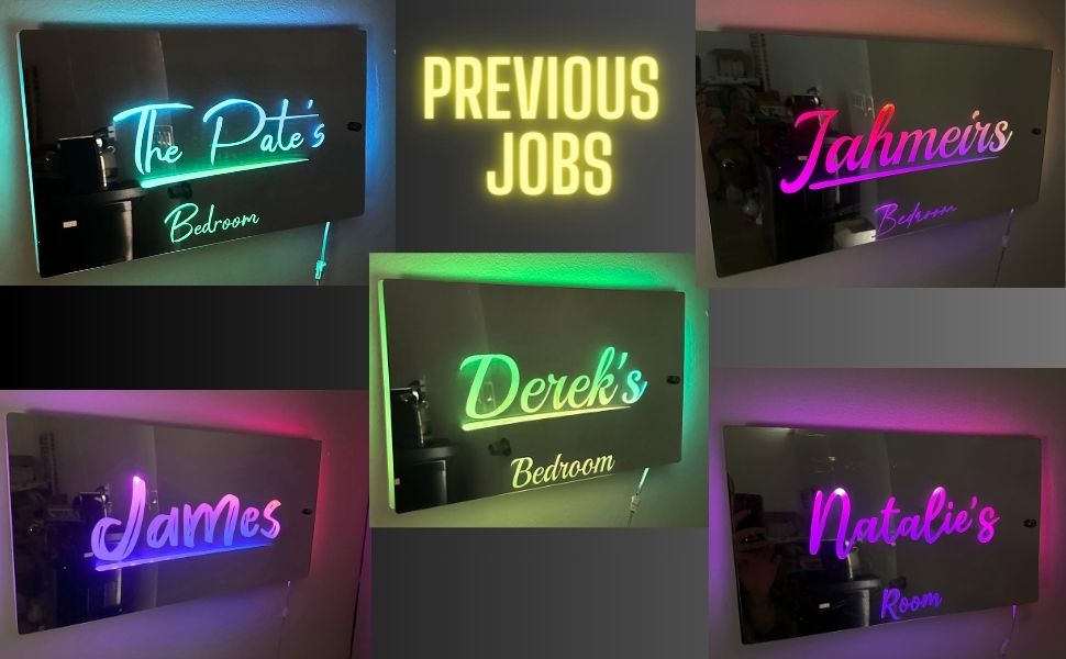 Personalised Name Mirror-Light Up Mirror