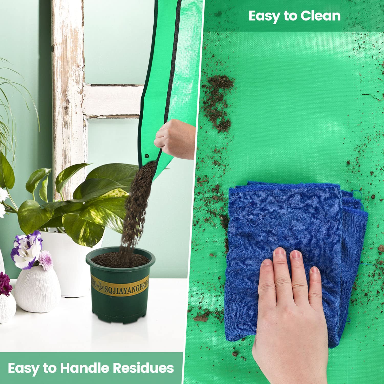 Repotting Mat for Indoor Plant Transplanting & Potting Soil Mess Control