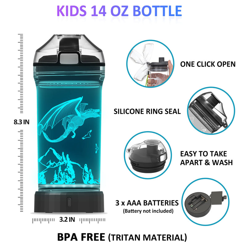 3D Illusion Water Bottle for Kids