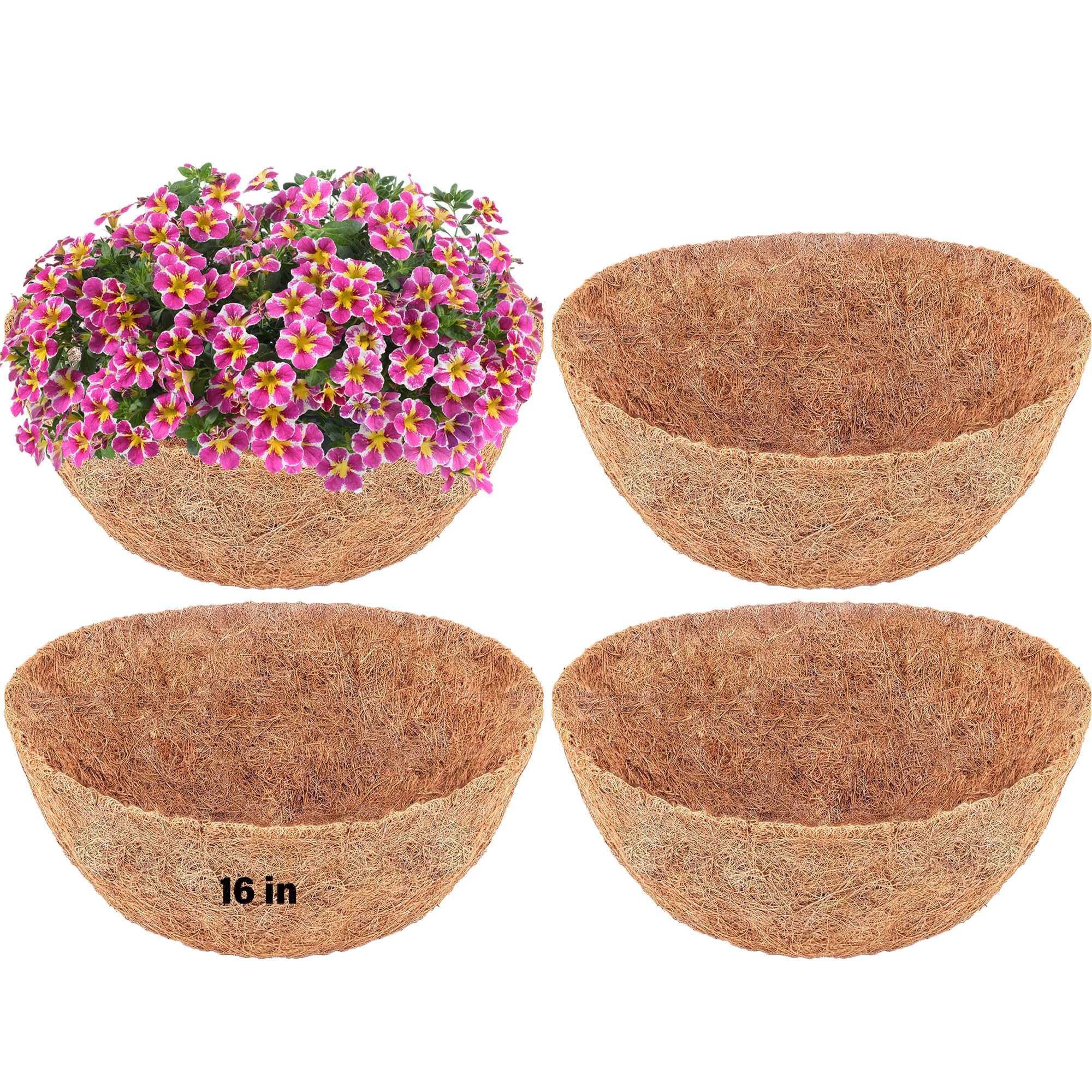 Round  Coconut Fiber Liner, Wall Hanging Planter Basket