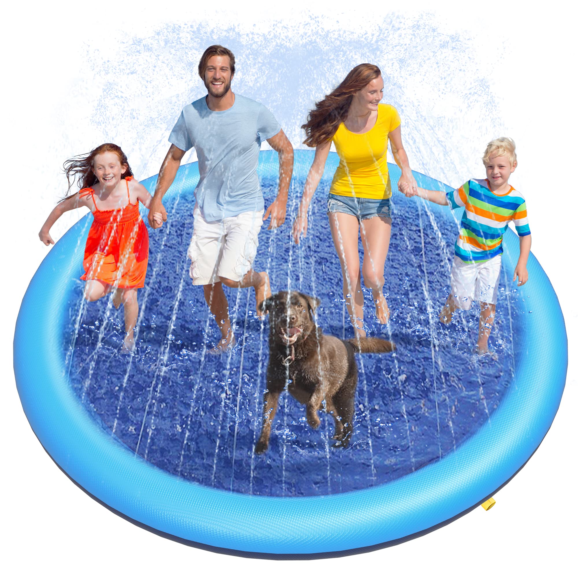 Splashy Non-Slip Dog Cat Pet Pool with Adjustable Pressure