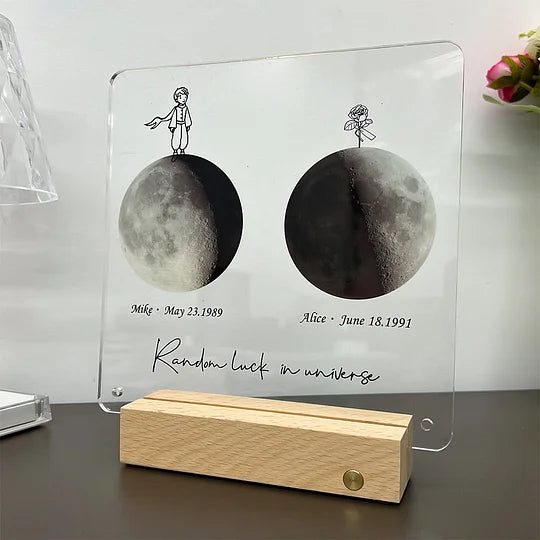 🌔Personalized Moon Phases Handwritable LED Lamp