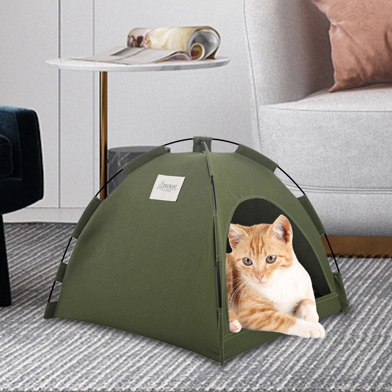 Dog Tent Cave,Foldable Kitten Beds for Indoor Cats - Cat Cave Bed