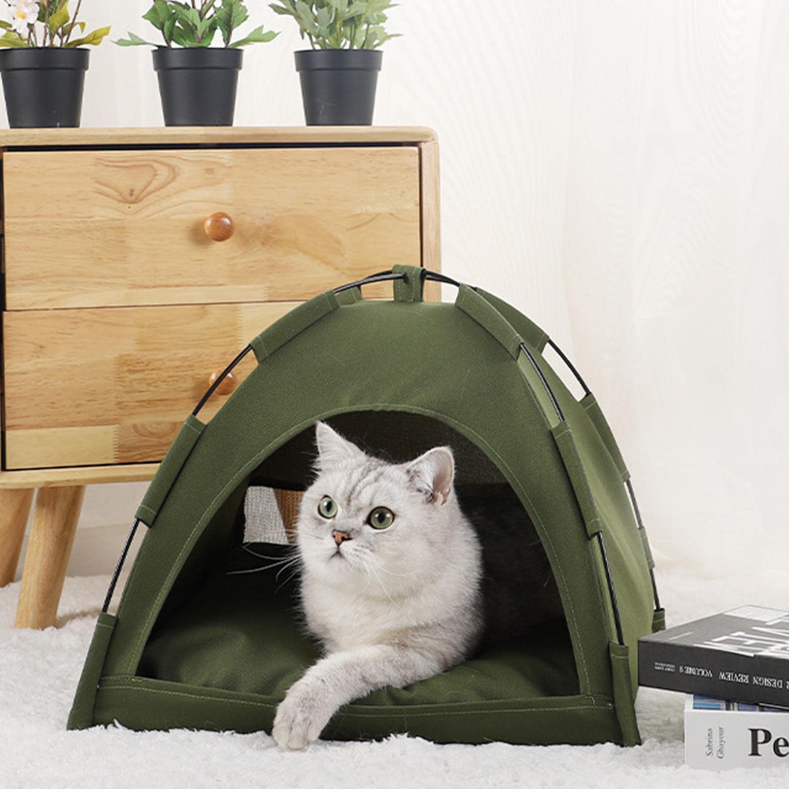 Dog Tent Cave,Foldable Kitten Beds for Indoor Cats - Cat Cave Bed